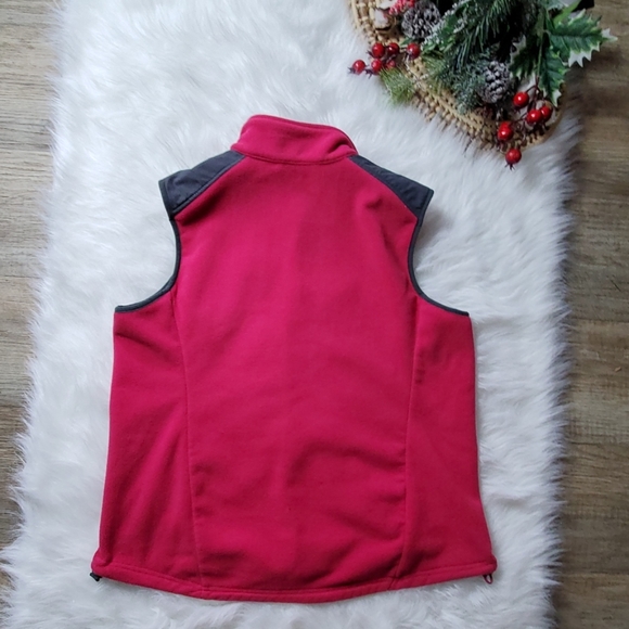 LL Bean Womens Pink Mauve Fleece Lined Vest Large - Picture 2 of 4